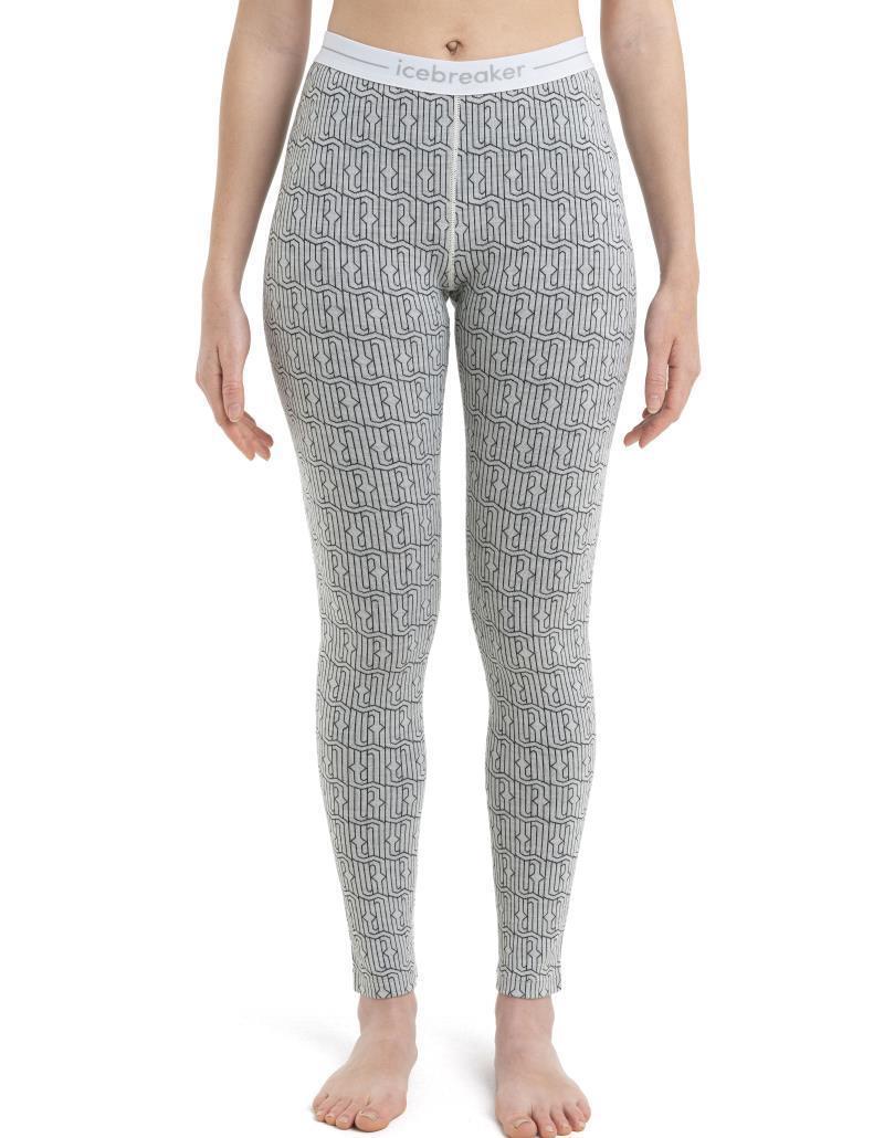 Merino 260 Vertex Leggings - Herenga - Womens - Snow / Black - Jacquard 3