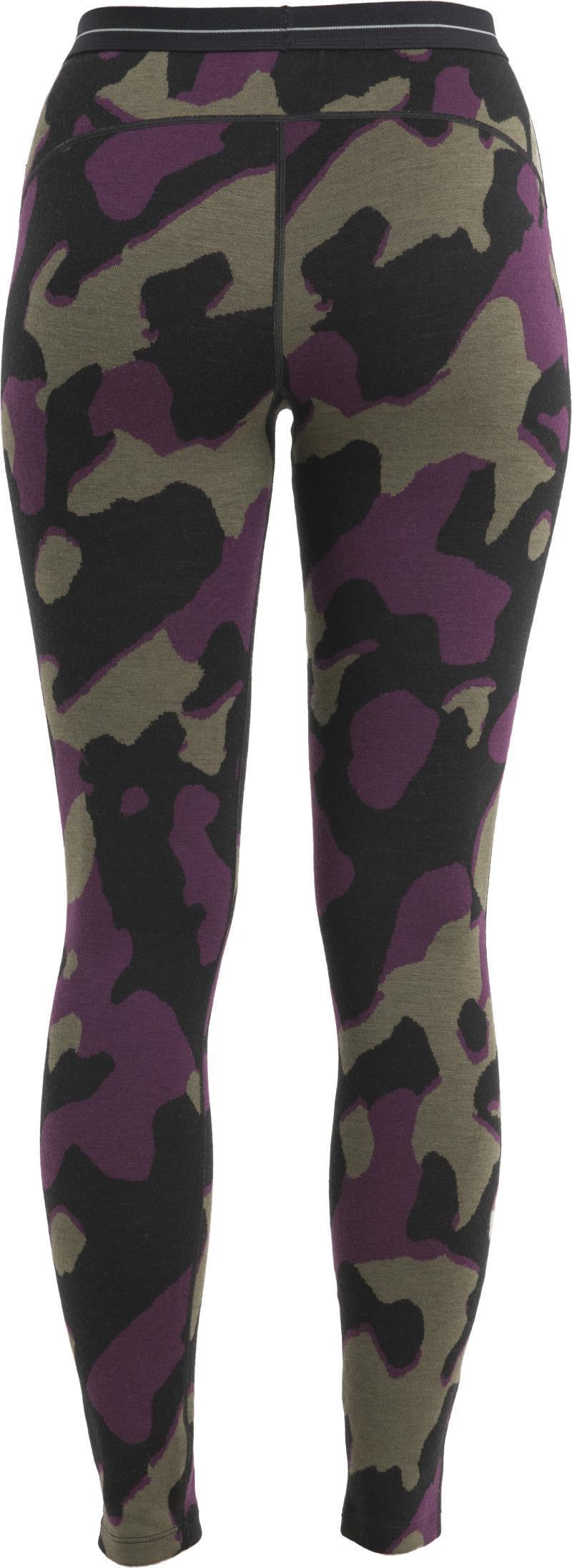 Merino 260 Vertex Leggings - Natural Camo - Womens - Black / Loden / Nightshade - Jacquard 2
