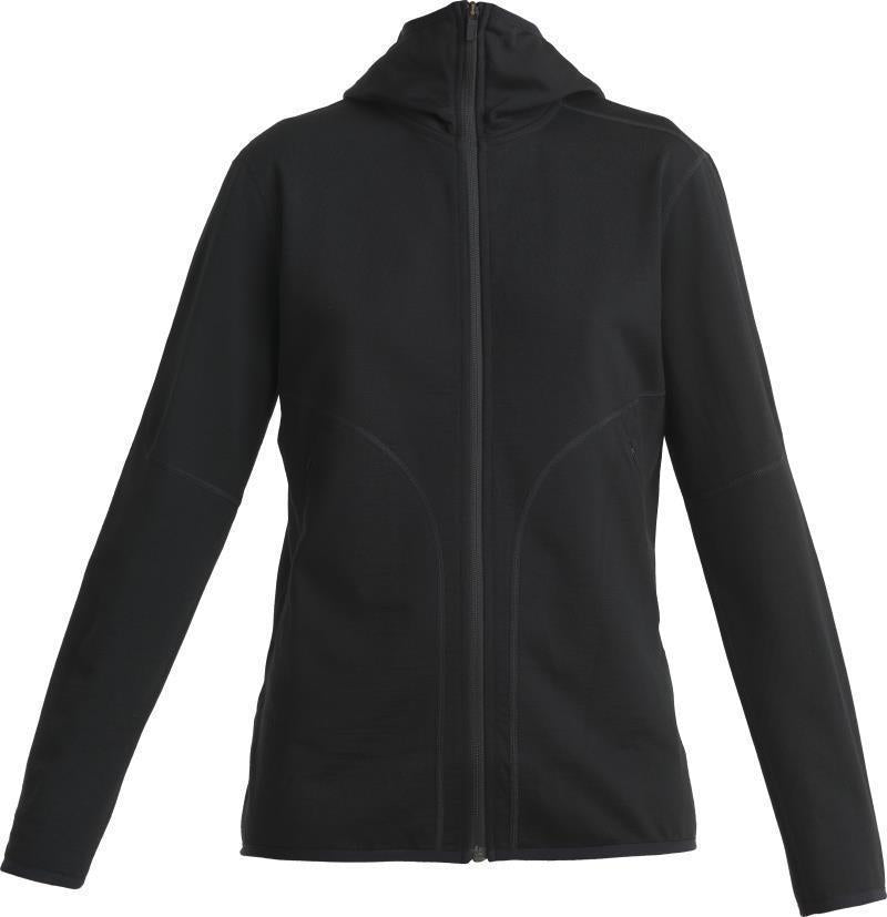 Merino 560 Realfleece Elemental II LS Zip Hood - Womens - Black 1