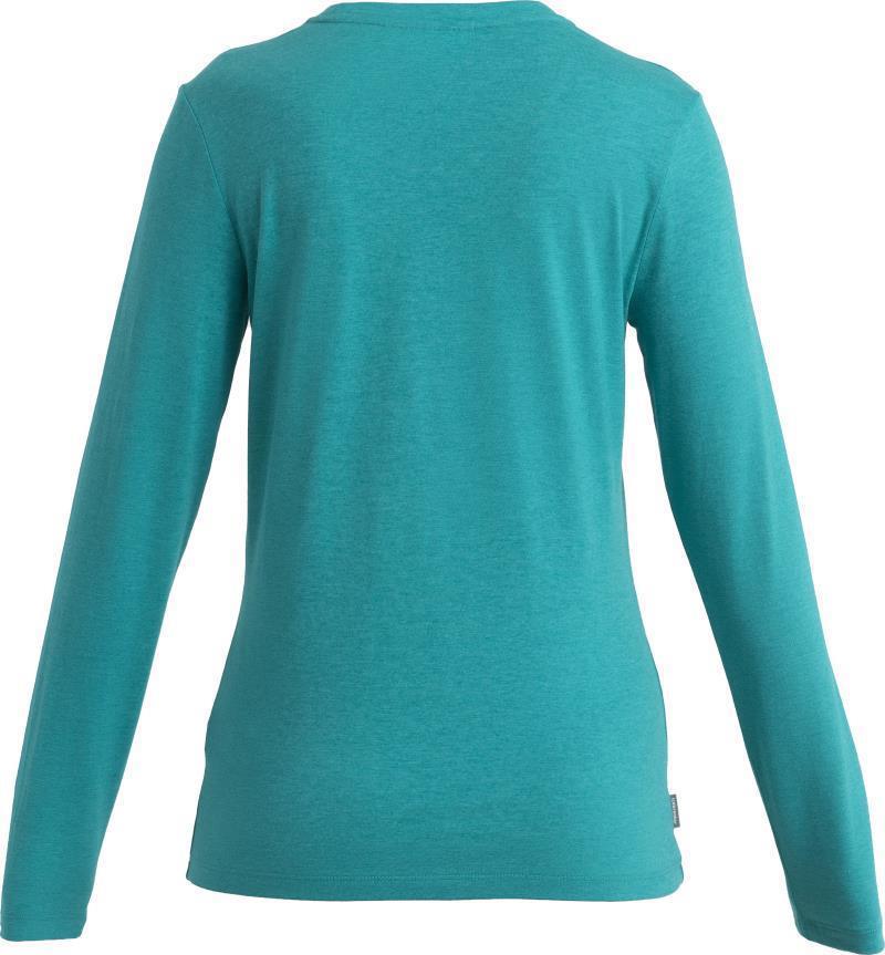 Merino Central Classic LS Tee - Icebreaker - Womens - Flux Green 2