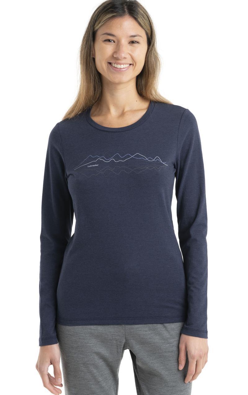 Merino Central Classic LS Tee - Icebreaker - Womens - Midnight Navy #401 3