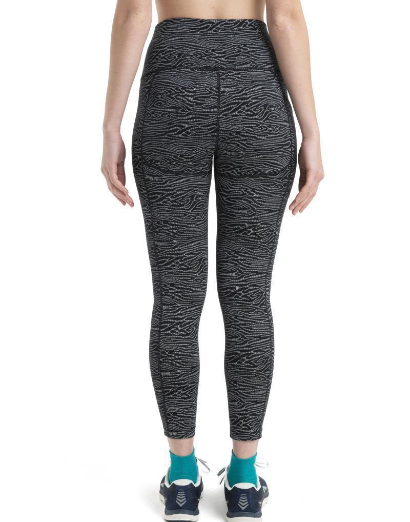 Merino Fastray High Rise Tights Topo Lines - Womens - Black / Snow / AOP 4