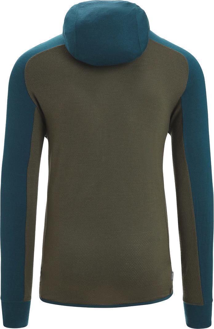 Merino Quantum ZoneKnit LS Zip Hoodie - Mens - Green Glory / Loden / CB 2
