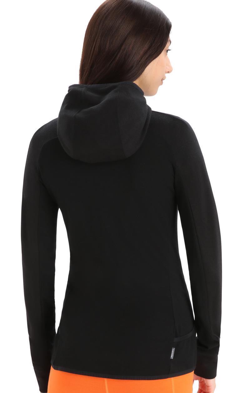 Merino Quantum ZoneKnit LS Zip Hoodie - Womens - Black 2