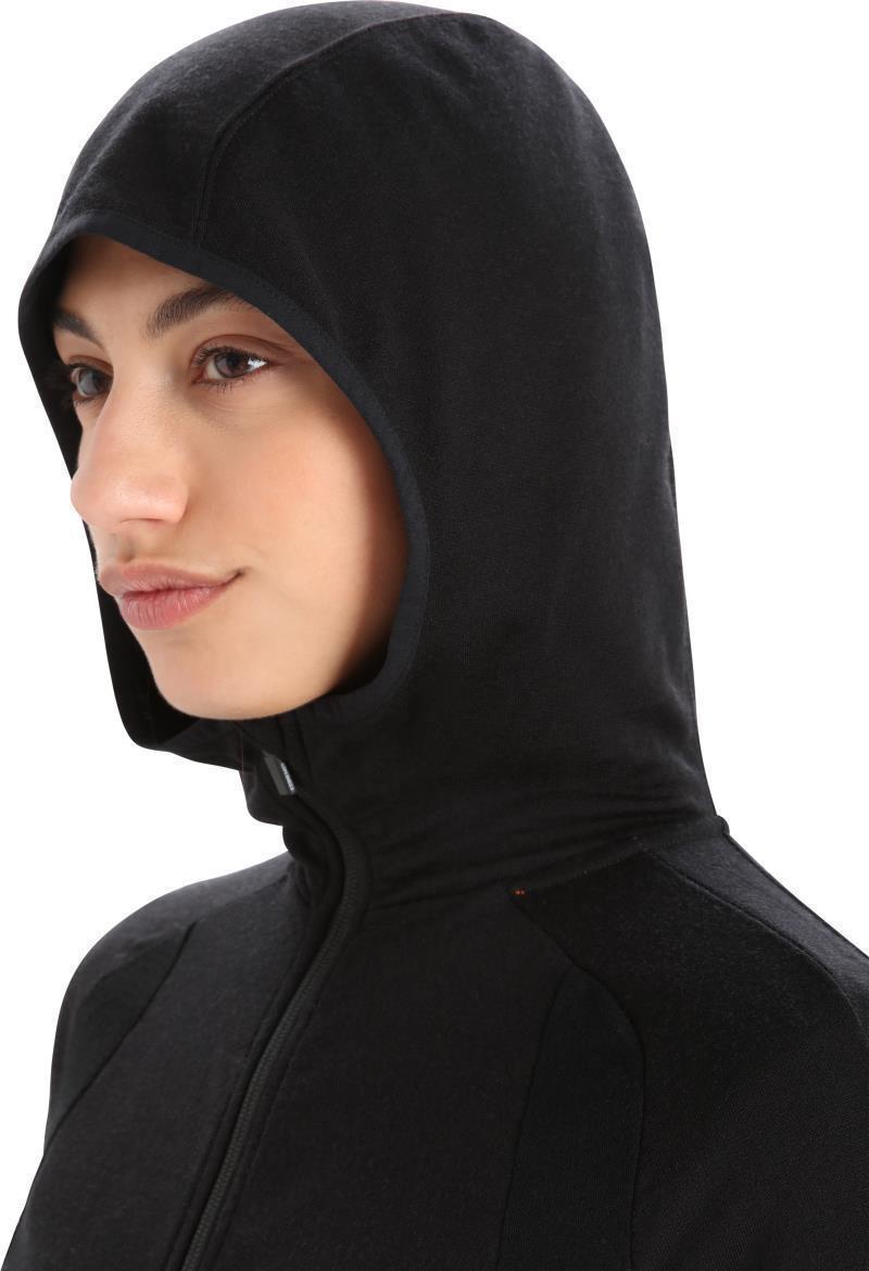 Merino Quantum ZoneKnit LS Zip Hoodie - Womens - Black 4