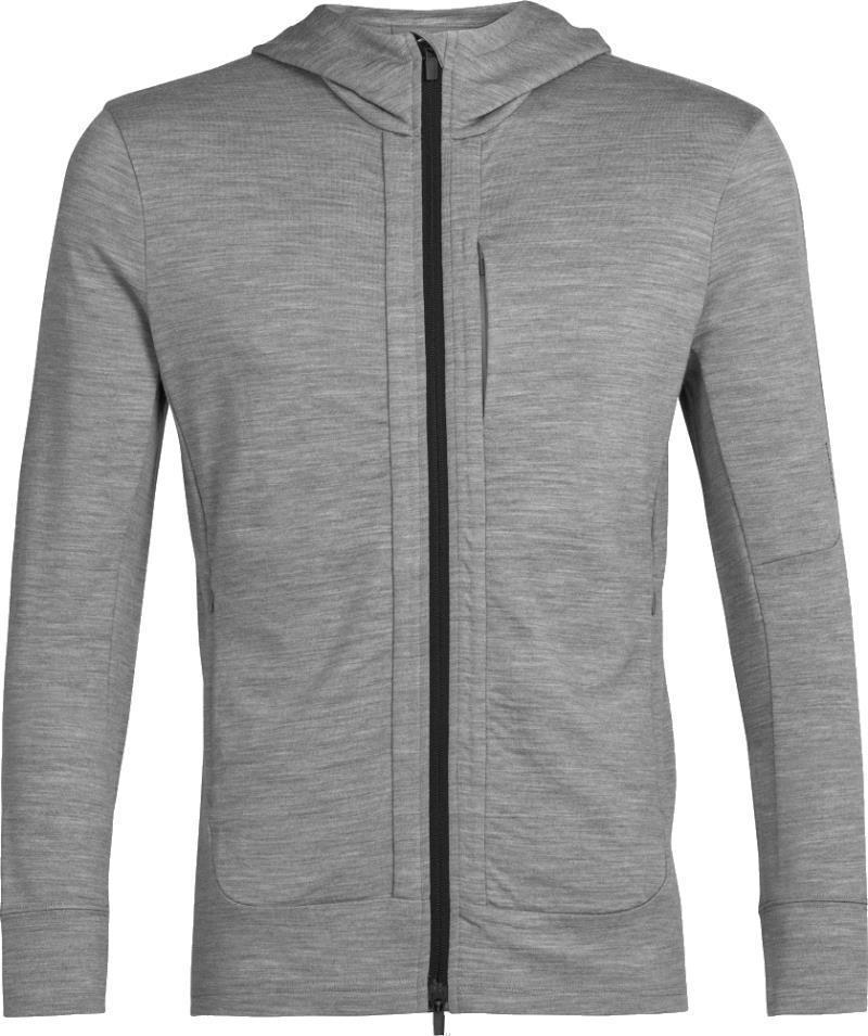 Quantum III LS Zip Hoodie - Mens - Metro Heather / Black 1