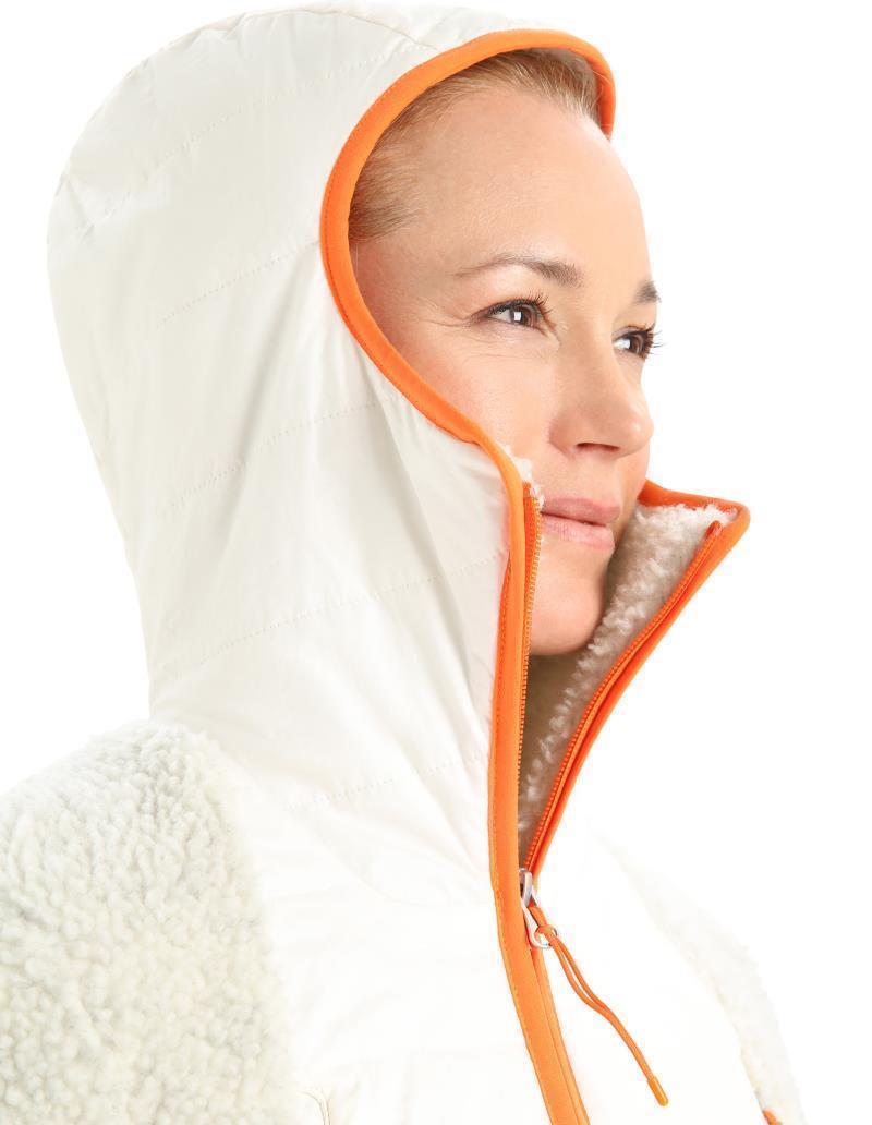 RealFleece High Pile LS Zip Hood - Womens - Ecru Heather / Ether / Tempo / CB 4