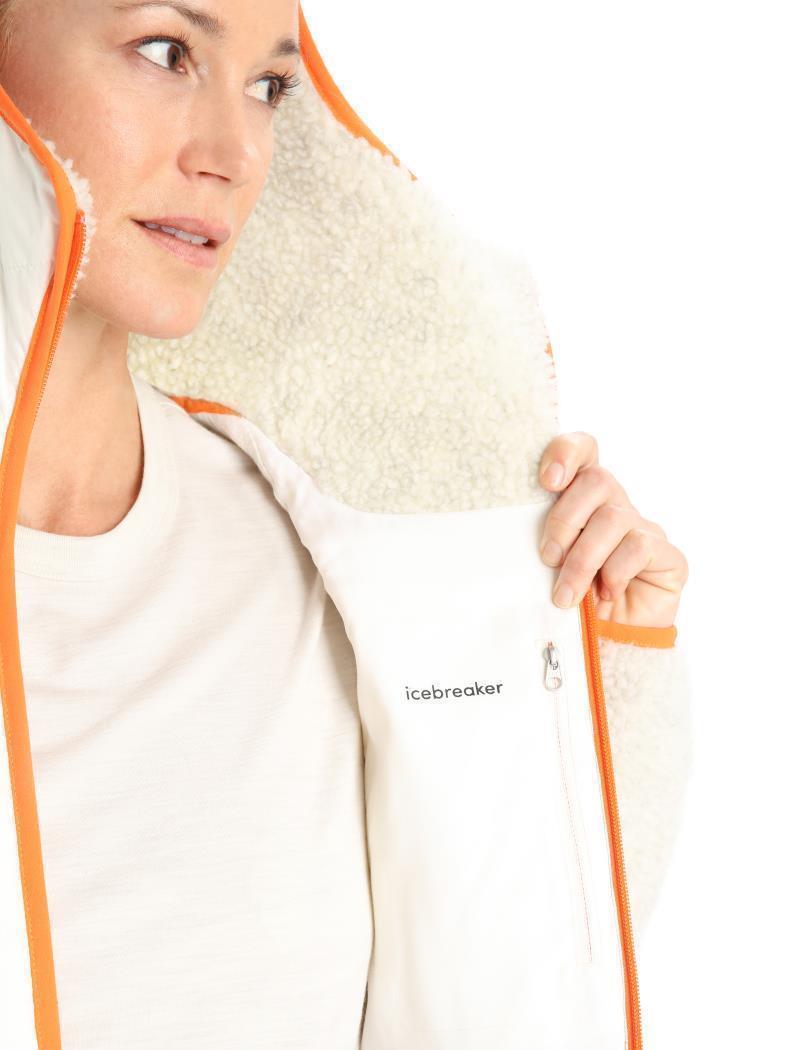 RealFleece High Pile LS Zip Hood - Womens - Ecru Heather / Ether / Tempo / CB 8
