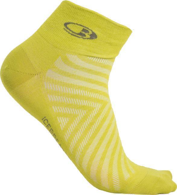 Run+ Mini Socks - Ultralight Cushion - Mens - Bio Lime / Loden 1