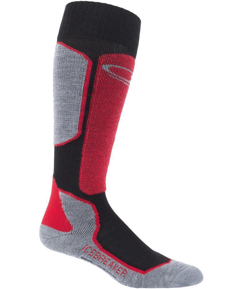 Ski+ OTC Merino Socks - Light Cushion - Mens - Black / Twister Heather / Rocket 1
