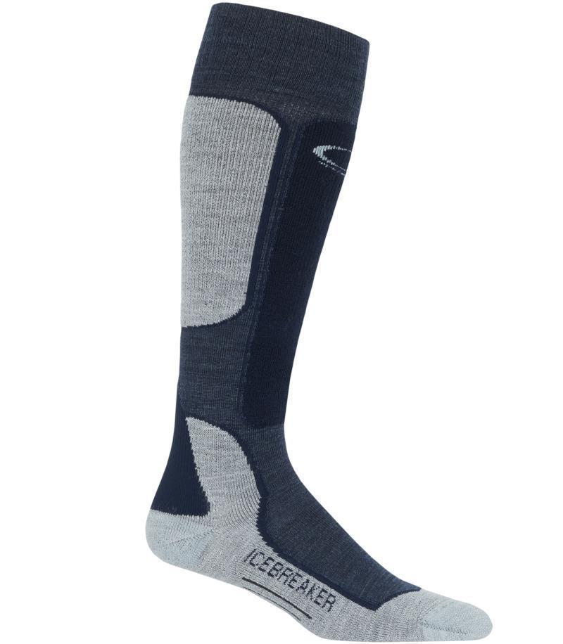 Ski+ OTC Merino Socks - Light Cushion - Mens - Fathom Heather / Midnight Navy / Blizzard Heather 1