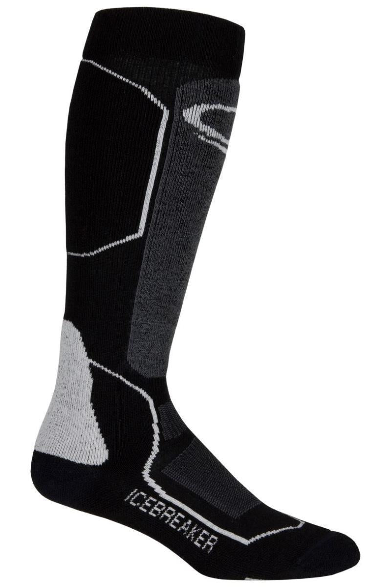Ski+ OTC Merino Socks - Medium Cushion - Mens - Black / Oil / Silver 1