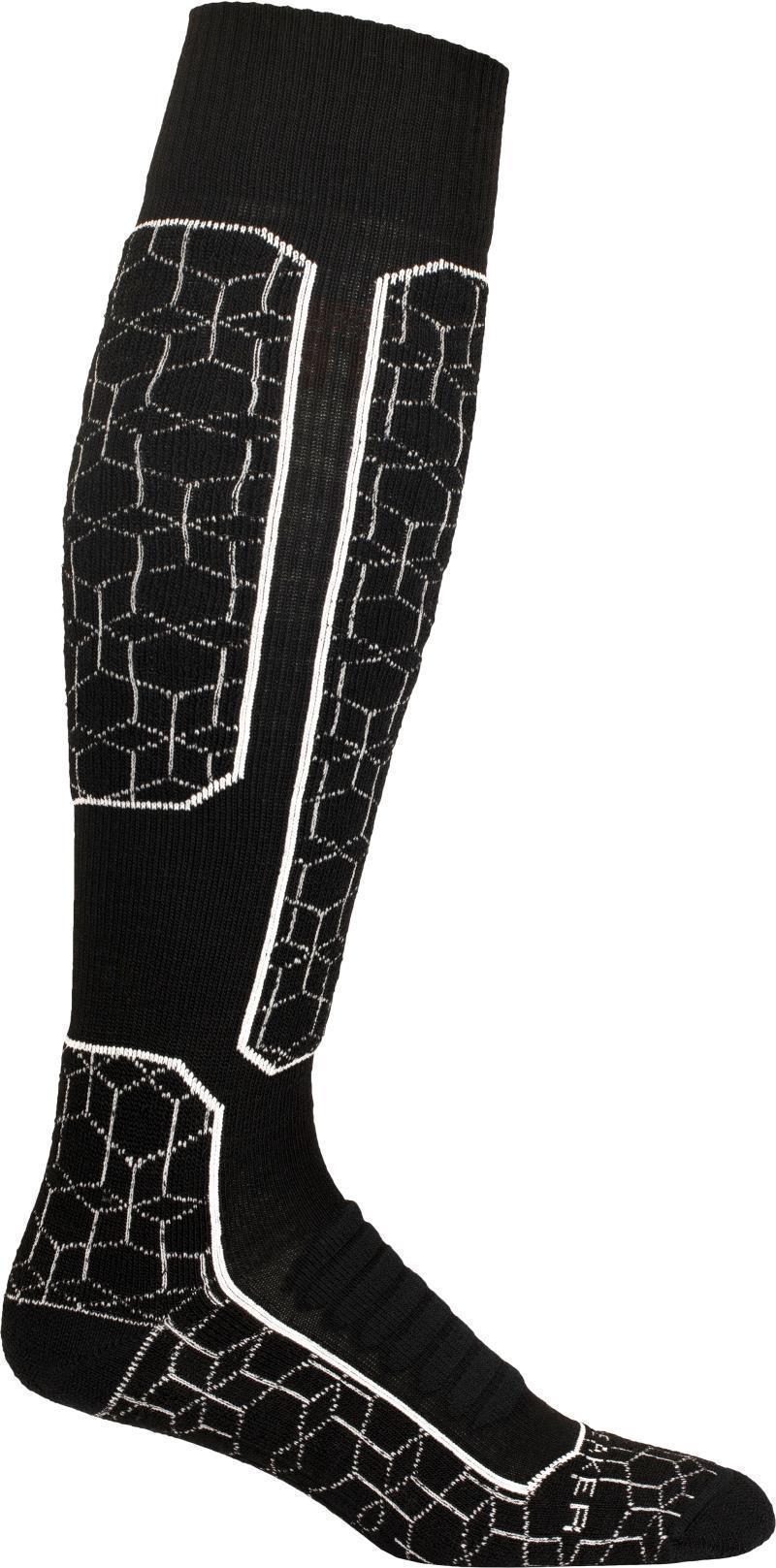 Ski+ Over The Calf Socks - Medium Cushion - Alpine Geo - Mens - Black / Snow 1