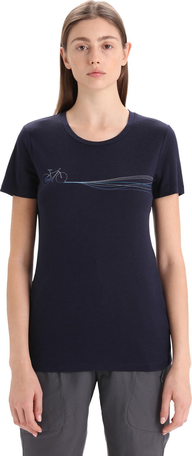 Tech Lite II SS Tee - Cadence Paths - Womens - Midnight Navy #401 3