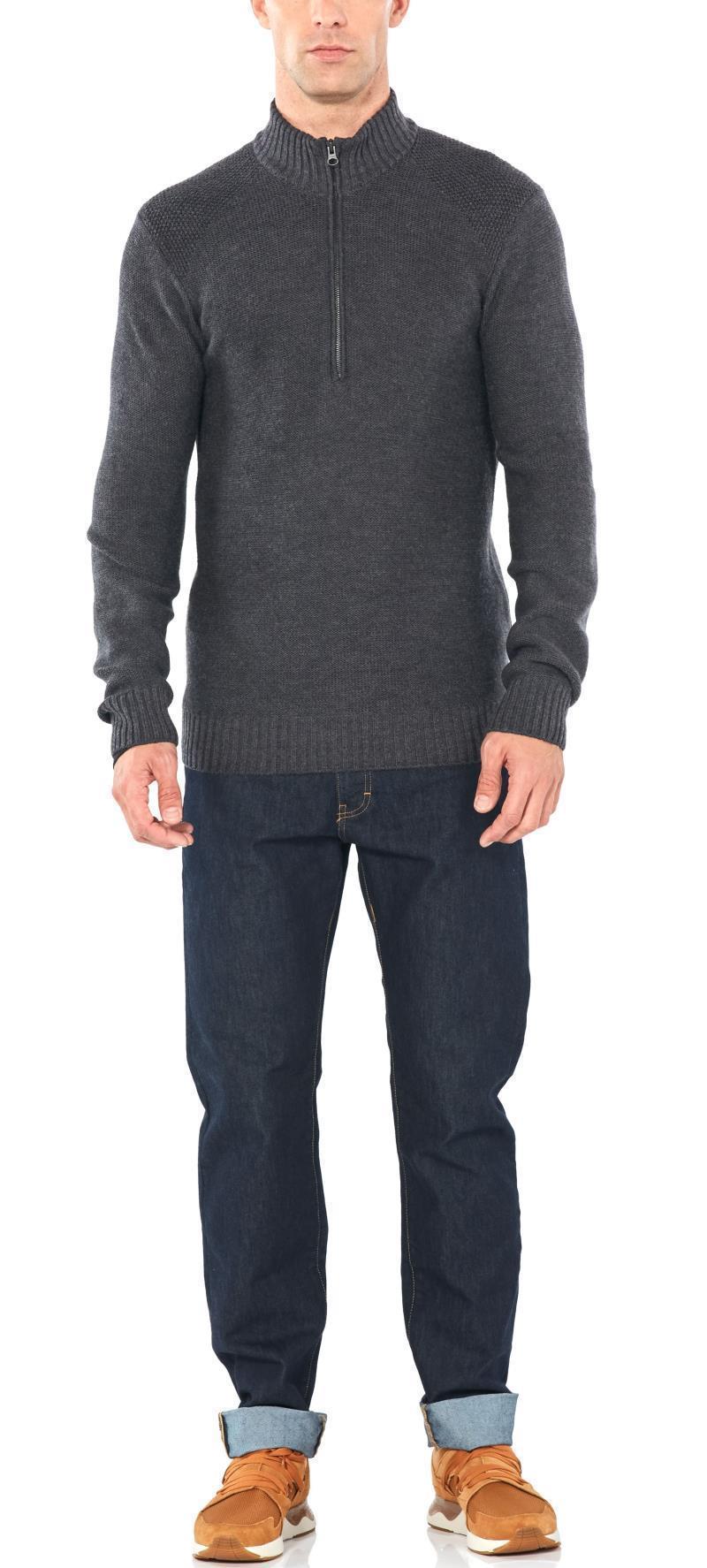 Waypoint LS Half Zip - Mens - Char Heather 4