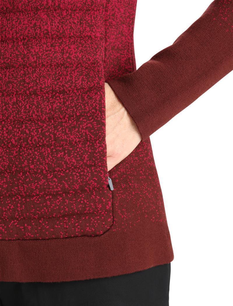 ZoneKnit Insulated LS Zip Hoodie - Into the Deep - Womens - Cherry / Espresso 7