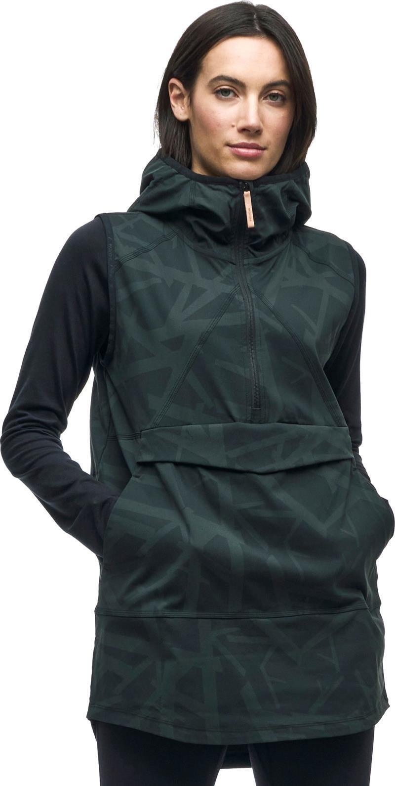 Cangur Hooded Vest - Womens - volcano y print 1