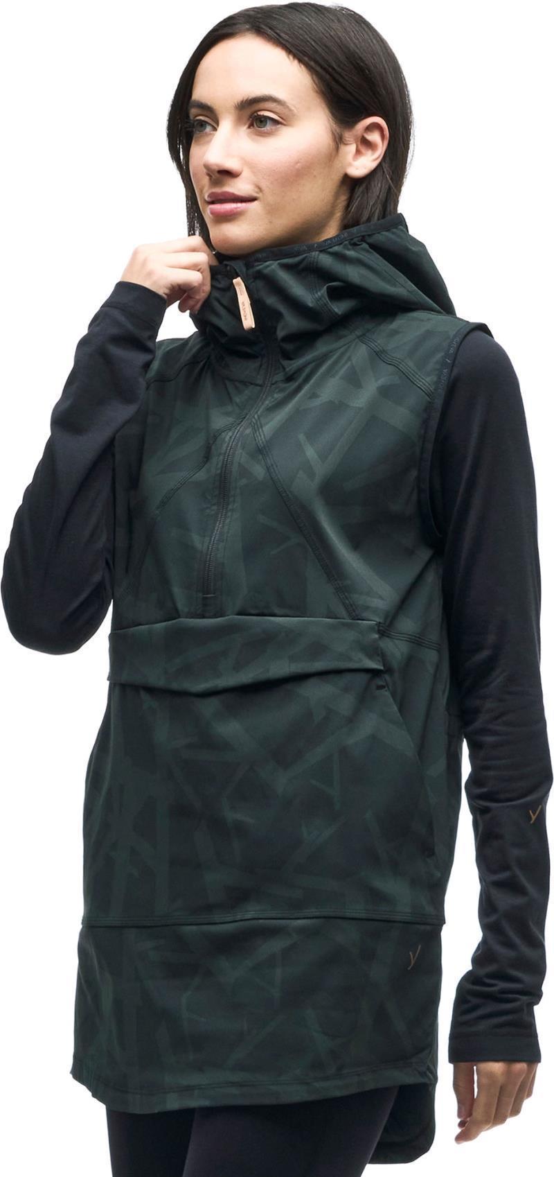 Cangur Hooded Vest - Womens - volcano y print 1