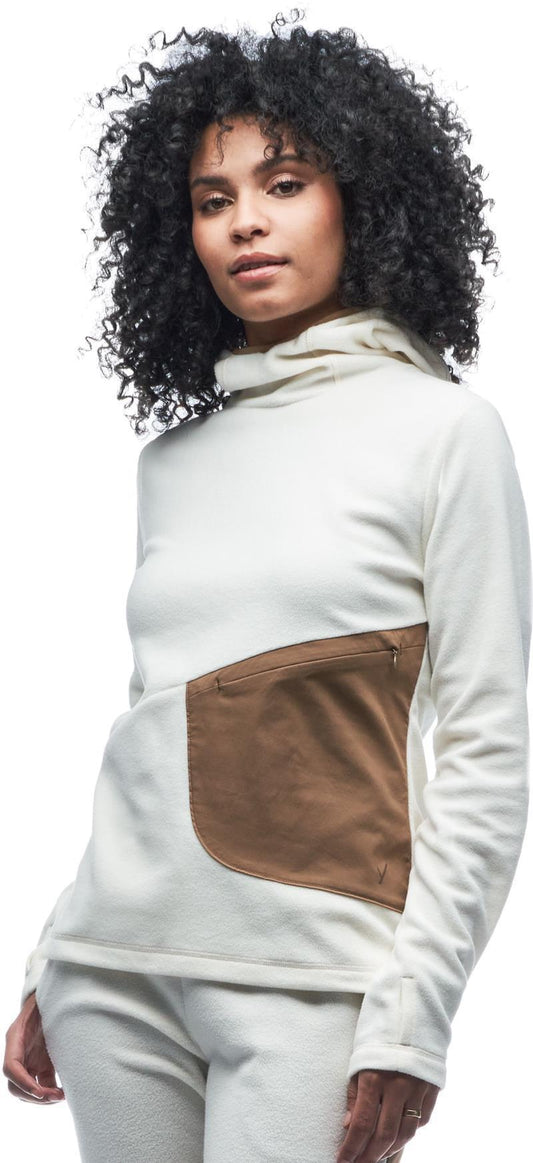 Enak Fleece Pullover Hoodie - Womens - Ecume 1