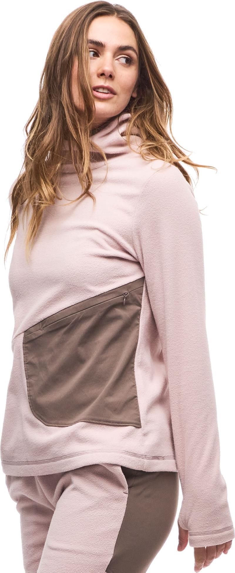 Enak Fleece Pullover Hoodie - Womens - Rose Gold 1