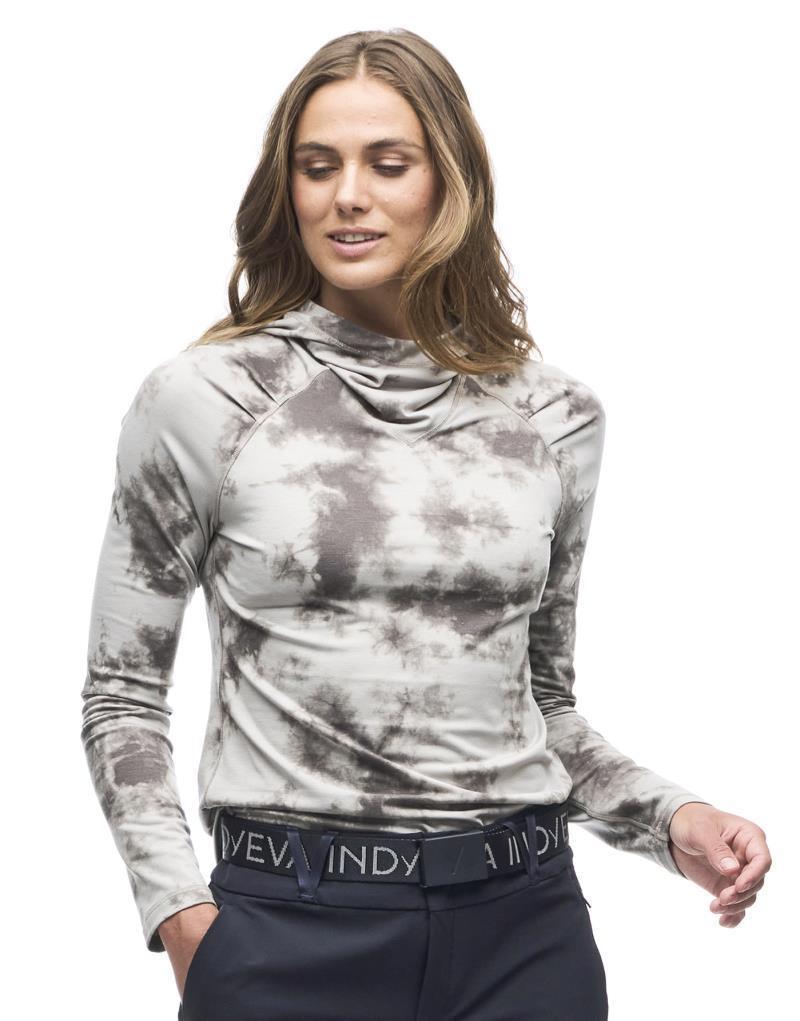 Fusta LS Hooded Shirt - Womens - Pewter Tie Dye 2