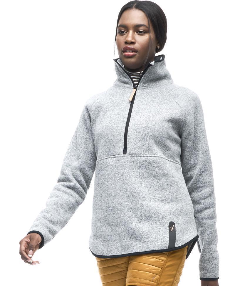 Hiti Half Zip Pullover - Womens - Grey Heather 3
