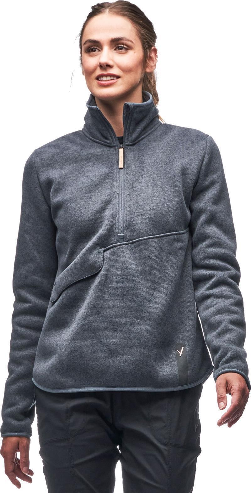 Hiti Polartec Microfleece 1/4 Zip Sweater - Womens - Denim Heather 1