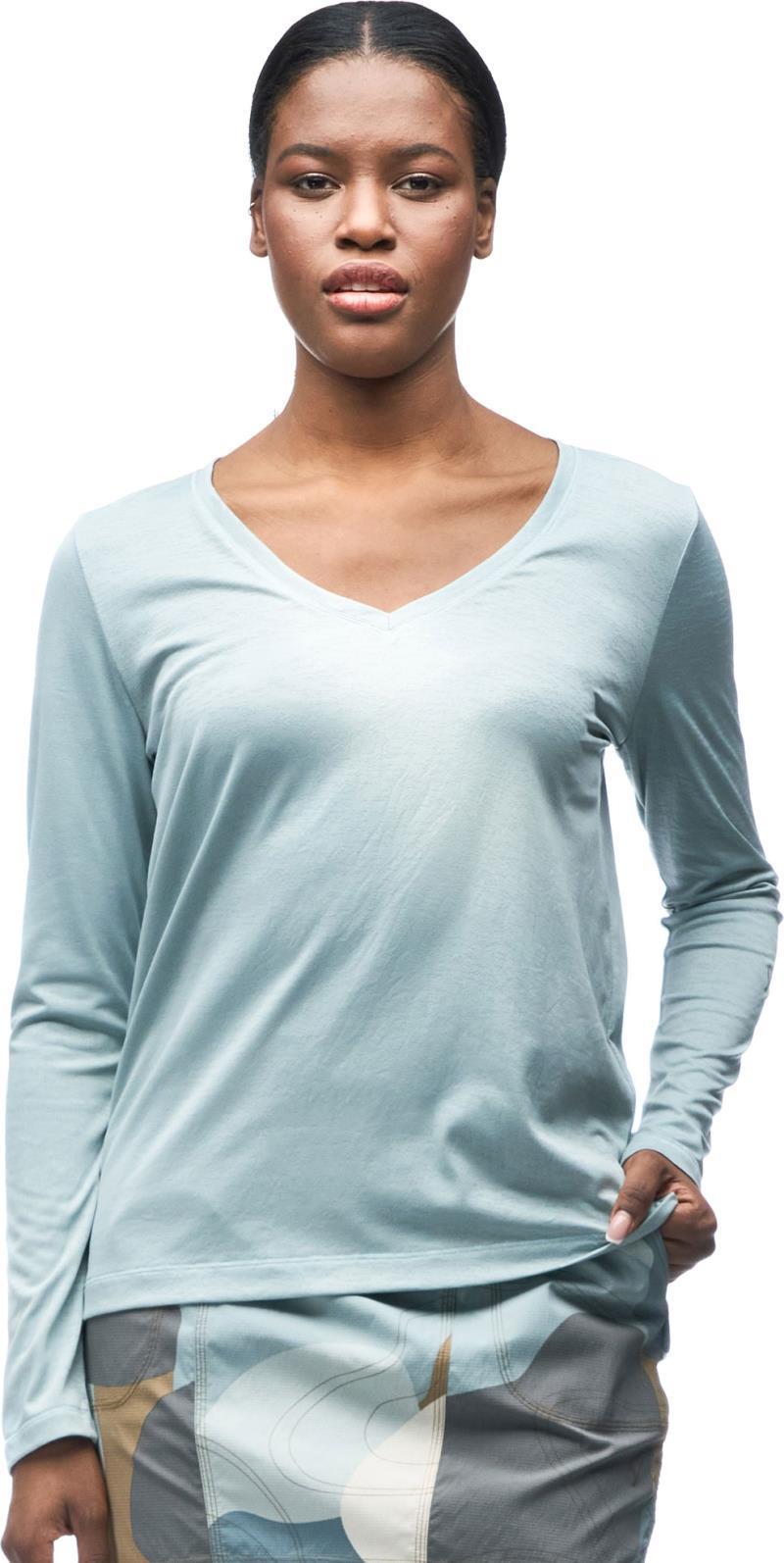 Luna LS V-Neck Shirt - Womens - Raindrop 1