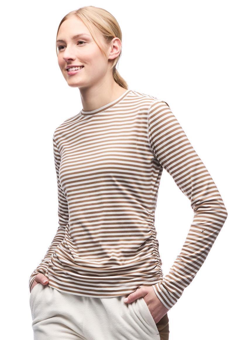 Milgin LS Crewneck Sweater - Womens - Baileys / Winter Cloud Stripe 2