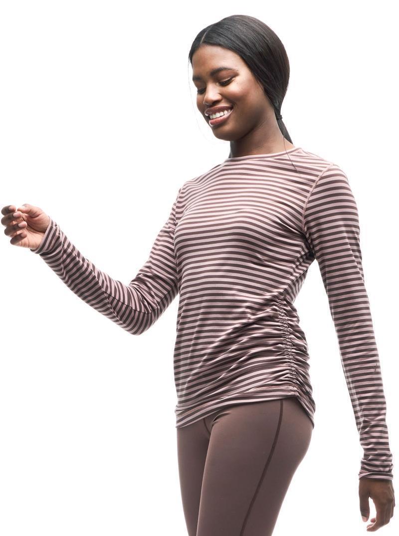 Milgin LS Crewneck Sweater - Womens - Sepia Rose / Muddy Stripe 2