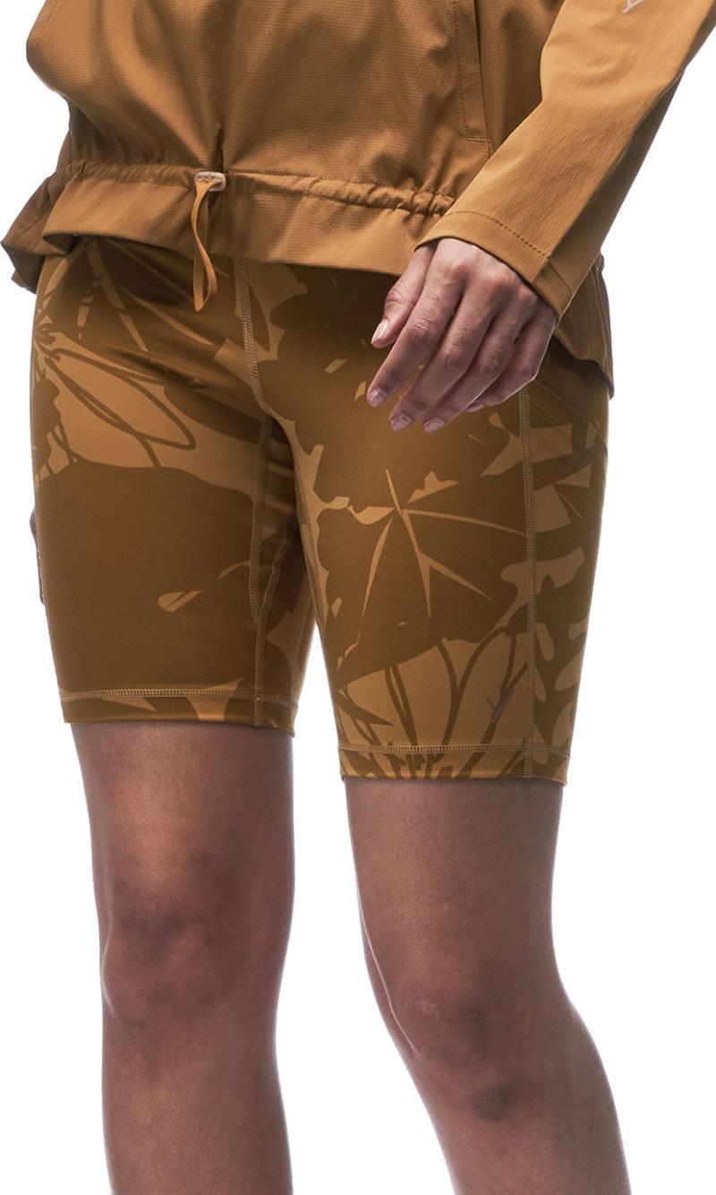 Sendero Bike Shorts, 8" Inseam - Womens - bronze botanical print 1