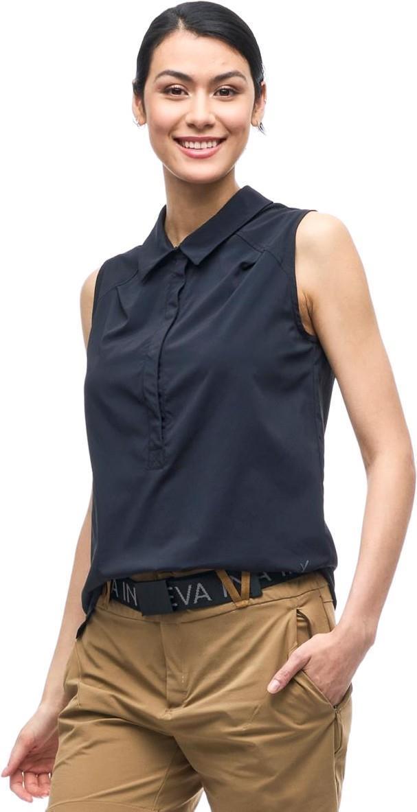Zufara II Sleeveless Button Up - Womens - Black 3