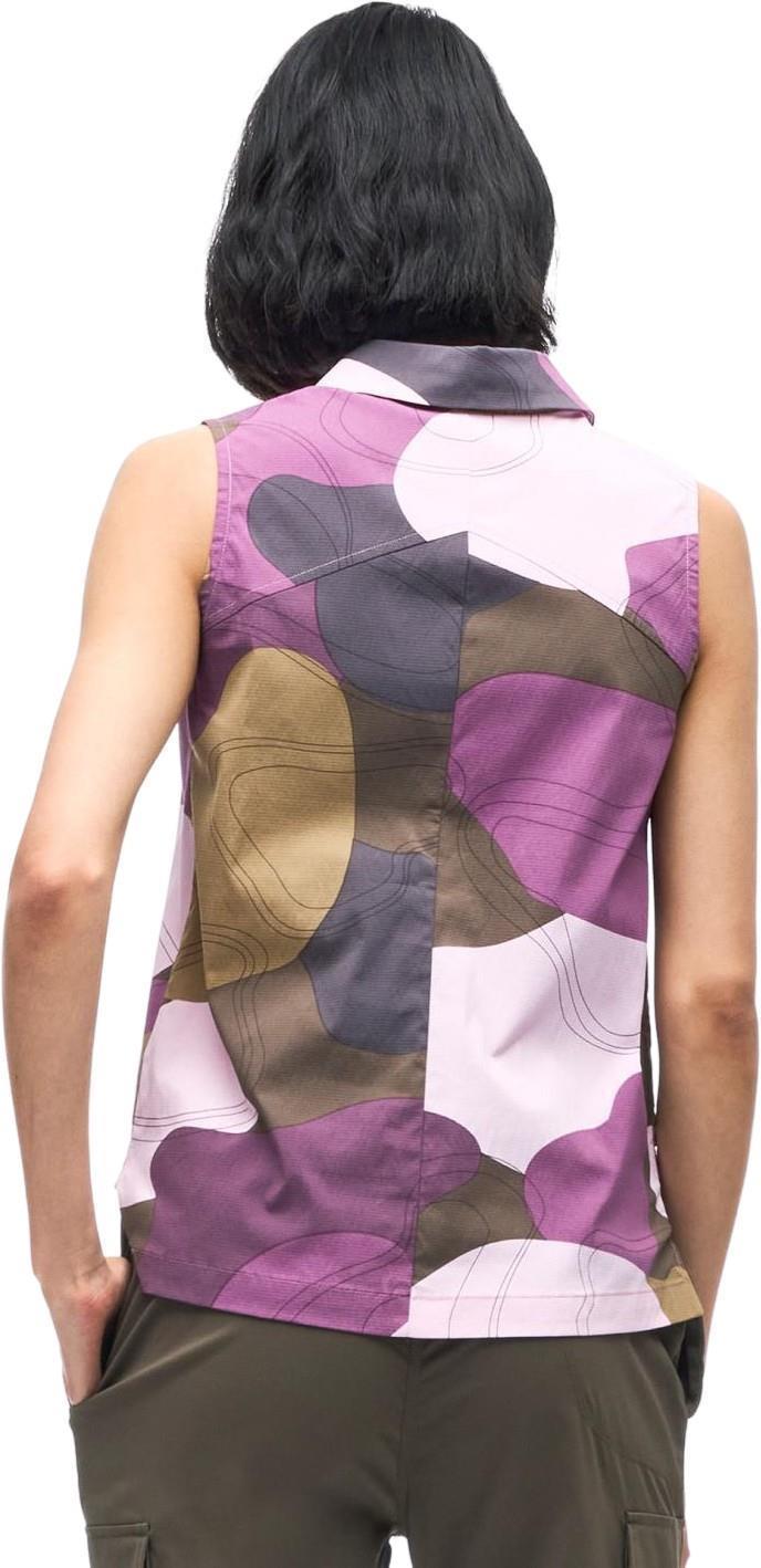Zufara II Sleeveless Button Up - Womens - Pebble Topo Print 2