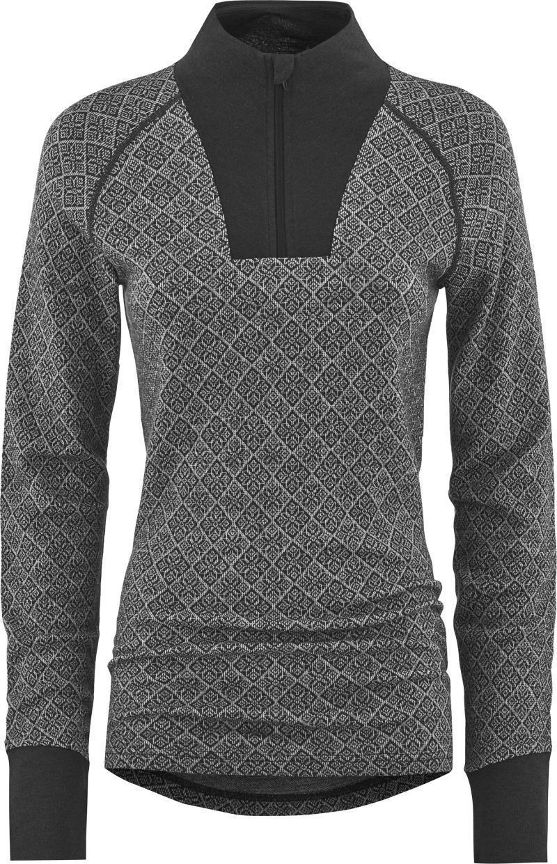 Voss Cashmere Mix Half Zip - Womens - DGrey 1