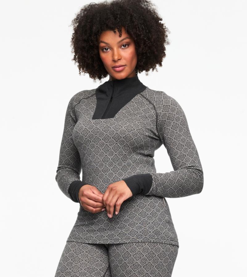 Voss Cashmere Mix Half Zip - Womens - DGrey 3