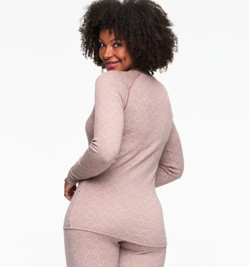 Voss Cashmere Mix LS - Womens - Taupe 4