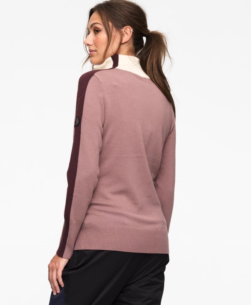 Voss Knit Half Zip - Womens - Taupe 4