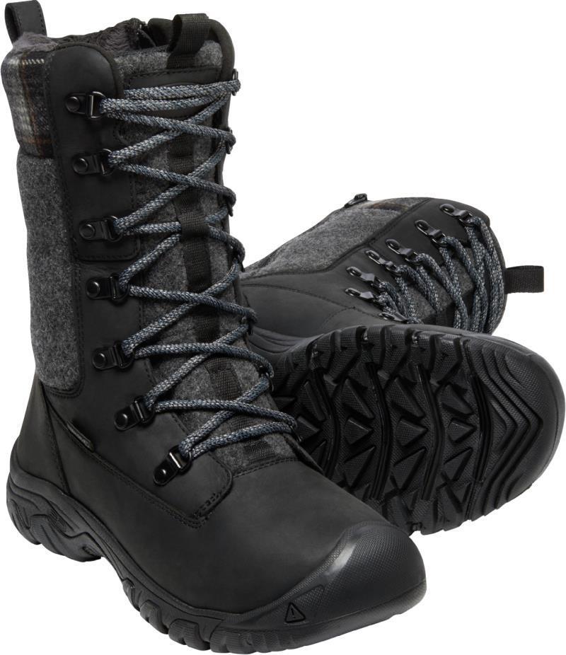 Greta Tall Boot WP - Womens - Black / Black Plaid 3