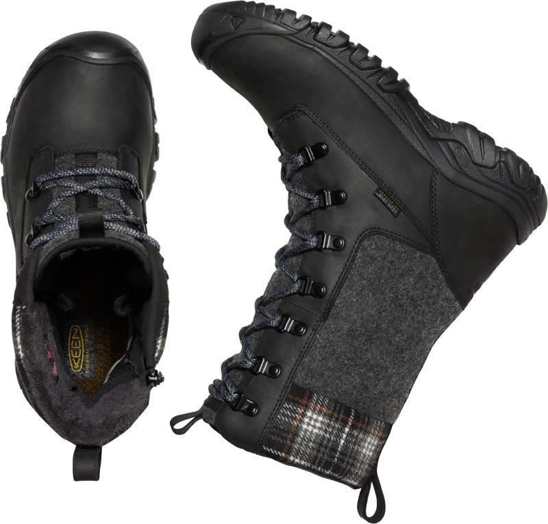 Greta Tall Boot WP - Womens - Black / Black Plaid 4
