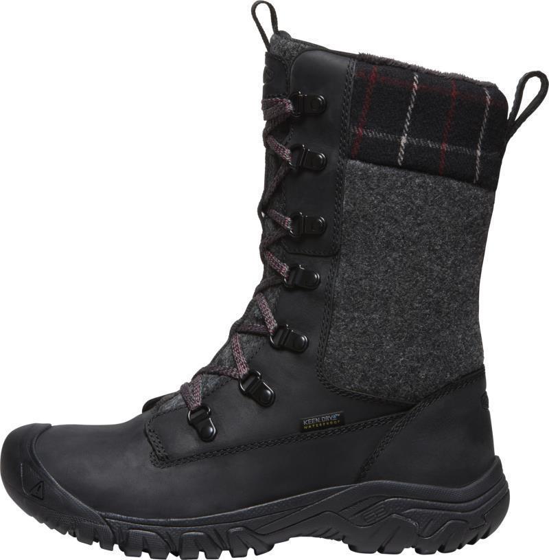 Greta Tall Boot WP - Womens - Black / Black Plaid 5