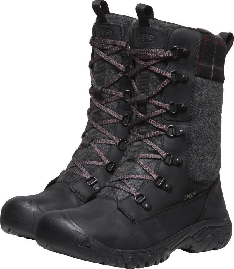 Greta Tall Boot WP - Womens - Black / Black Plaid 8