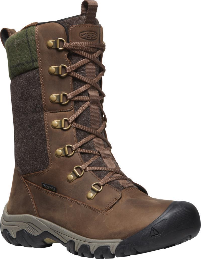 Greta Tall Boot WP - Womens - Dark Earth / Green Plaid 1