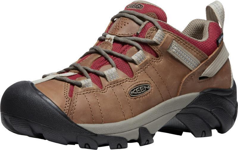 Targhee II WP - Womens - safari / merlot 1