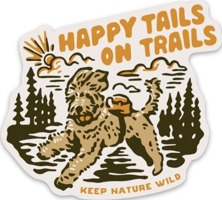 Happy Tails on Trails, Forest Sticker - Not Applicable 1