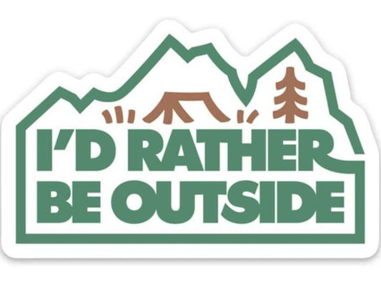 I`d Rather Be Outside Forest Sticker - not applicable 1