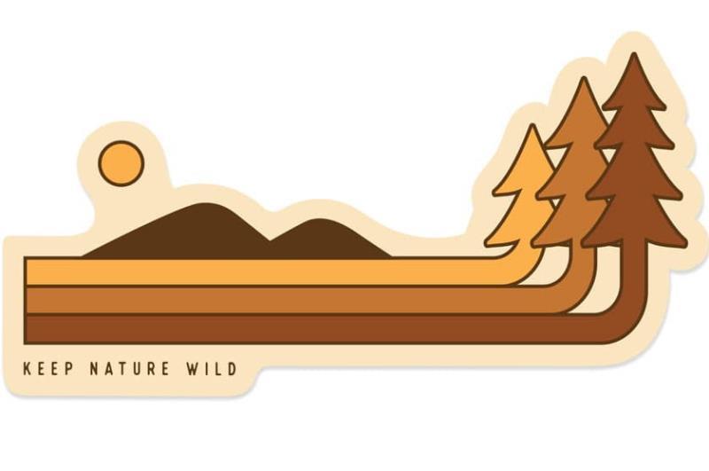 Retro Pines Sticker - Not Applicable 1