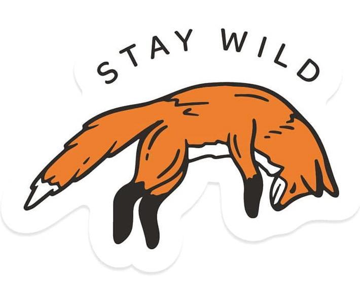Stay Wild Fox Sticker - Not Applicable 1