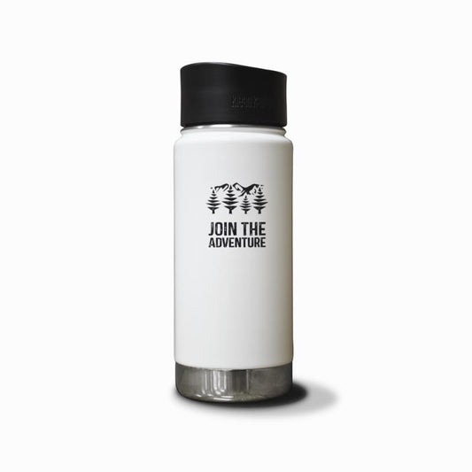 16oz / 448ml Kanteen Insulated Wide Mouth - Cafe Lid - White - Join The Adventure - Not Applicable 2