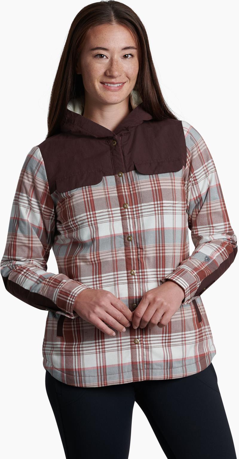Artisan Hooded Shirt Jacket - Womens - cinnamon 1