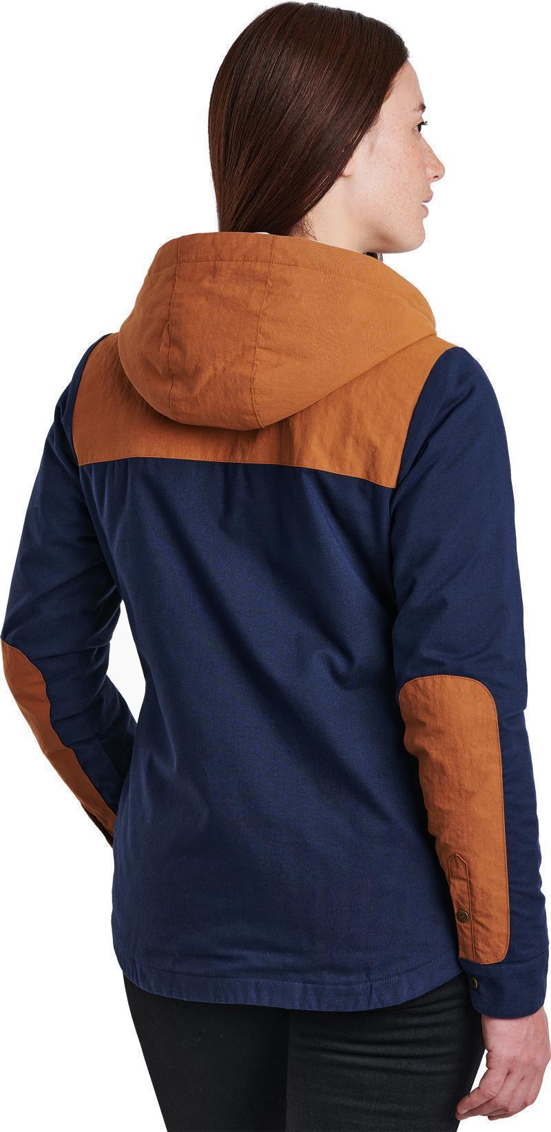 Artisan Hooded Shirt Jacket - Womens - indigo 1